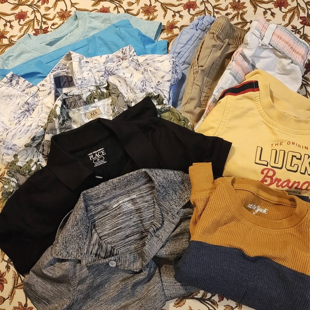 Multiples Kids Size 2 Clothing Set - Blue, Black, Yellow, Gray